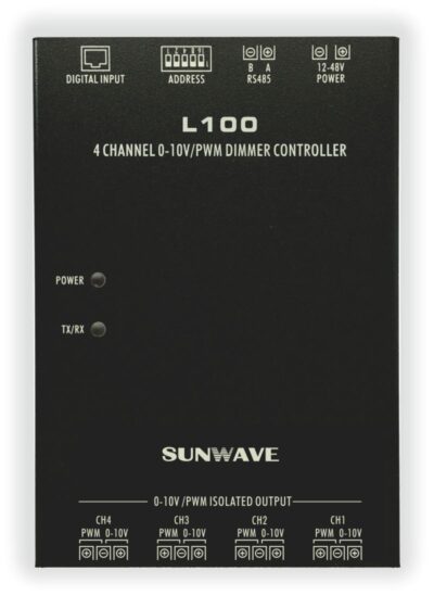 L100 4Ch 0-10V/PWM LED節能照明調光控制器
